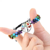 7 Chakra Bracelet Natural Stone Healing Balance Crystal Beads Yoga Ban