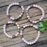 Sunstone Lodolite Labradorite Beads Prayer Bracelet Balance Power