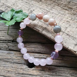 Sunstone Lodolite Labradorite Beads Prayer Bracelet Balance Power