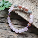 Sunstone Lodolite Labradorite Beads Prayer Bracelet Balance Power
