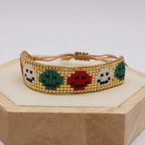 Smiling Face Beaded Bracelet Bohemia Adjustable Unisex