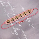 Smiling Face Beaded Bracelet Bohemia Adjustable Unisex