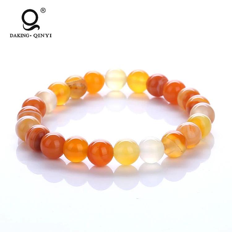 Men Agate Crystal Beaded Bracelet for Women Gift