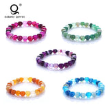 Men Agate Crystal Beaded Bracelet for Women Gift