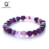 Men Agate Crystal Beaded Bracelet for Women Gift
