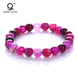 Men Agate Crystal Beaded Bracelet for Women Gift