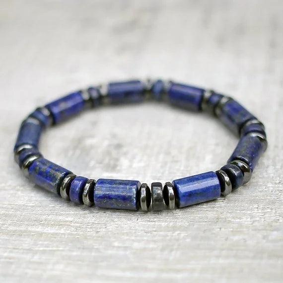 Lapis Lazuli Pyrite Hematite Bracelet
