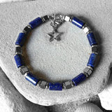 Lapis Lazuli Pyrite Hematite Bracelet