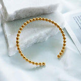 Stainless Steel C Shaped Bracelet Women Charm Bangle