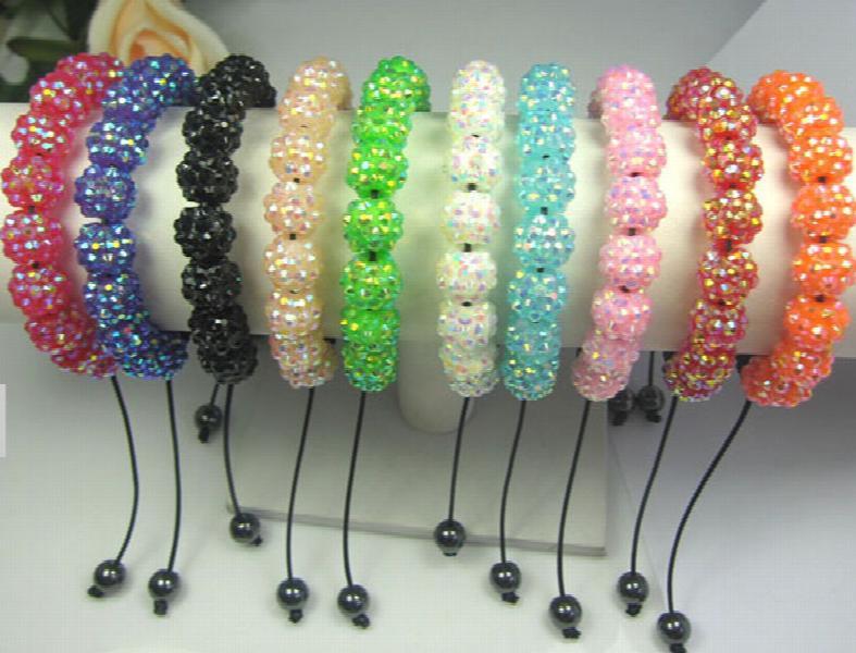 DT3M Hot Micro Pave CZ Disco Resin Bracelet