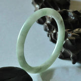 Hand Carved Round Bar Jade Bracelet Men Women Light Jade Bracelet