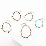 Plated Maiden Women's Bracelet Colored Stone Friendship Jewelry