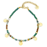 Plated Maiden Women's Bracelet Colored Stone Friendship Jewelry