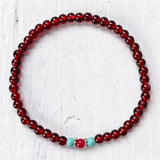 Natural Turquoise Garnet Bracelet for Women