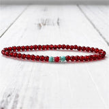 Natural Turquoise Garnet Bracelet for Women