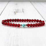 Natural Turquoise Garnet Bracelet for Women