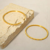 18k Plated Stainless Steel CZ Bangle Bracelet