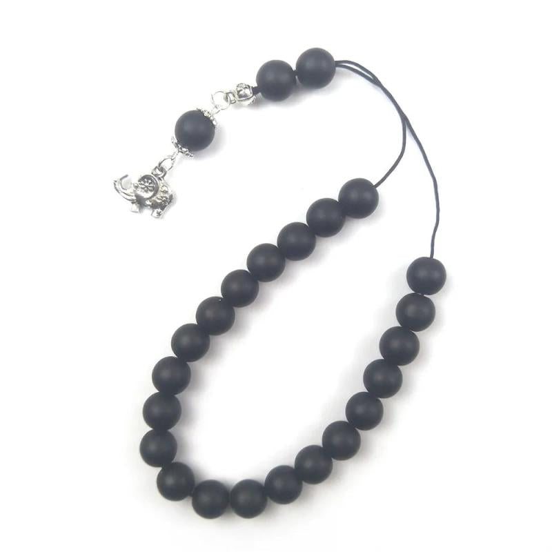 Matt 10mm Crystal Beads Bracelet Hand Misbaha Prayer Beads Jewelry