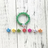 Green Aventurine Kids Bracelet with Pentagram Charm
