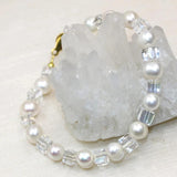 Bohemia 7-8mm Pearl Crystal Bracelet for Women Party DIY Jewelry