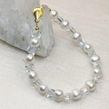 Bohemia 7-8mm Pearl Crystal Bracelet for Women Party DIY Jewelry