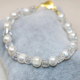 Bohemia 7-8mm Pearl Crystal Bracelet for Women Party DIY Jewelry