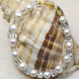 Bohemia 7-8mm Pearl Crystal Bracelet for Women Party DIY Jewelry