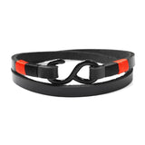 Nautical Navy Leather Bracelet Multi-Layer Men's Bracelet