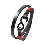 Nautical Navy Leather Bracelet Multi-Layer Men's Bracelet
