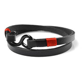Nautical Navy Leather Bracelet Multi-Layer Men's Bracelet