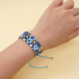 Adjustable Devil's Eye Beaded Bracelet