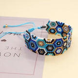 Adjustable Devil's Eye Beaded Bracelet