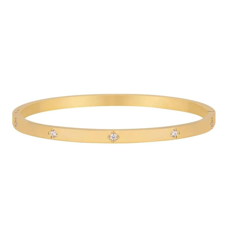 Women's Stainless Steel Zircon Star Bracelet
