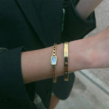 Women's Stainless Steel Zircon Star Bracelet