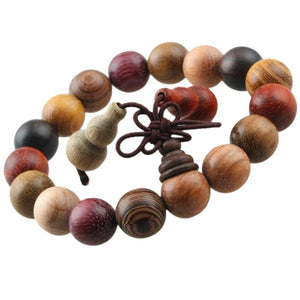 12mm Buddha Wood Prayer Beads Bracelet Women Jewelry