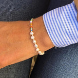 Colorful Rice Beads Freshwater Pearl Bracelet Bohemian Beach Jewelry