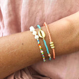 Colorful Rice Beads Freshwater Pearl Bracelet Bohemian Beach Jewelry