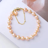 Classic Natural Pearl Bracelet Women Beaded Cuff Jewelry Gift