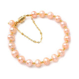 Classic Natural Pearl Bracelet Women Beaded Cuff Jewelry Gift