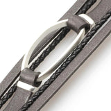 Handmade Leather Rope Bracelet with Magnet Buckle