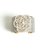 Crystal Camellia Arm Cuff Bracelet for Women