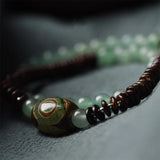 Dongling Stone Beads Bracelet Ethnic Elastic DZI Bead Women Gift
