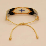 Vintage Crosses Peplum Bohemian Beaded Bracelet