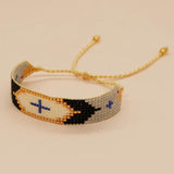 Vintage Crosses Peplum Bohemian Beaded Bracelet