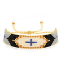 Vintage Crosses Peplum Bohemian Beaded Bracelet