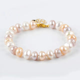 6mm Freshwater Pearl Beads Women Bracelet Daily Wedding Natural Pearl