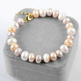 6mm Freshwater Pearl Beads Women Bracelet Daily Wedding Natural Pearl