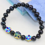 7-8mm Natural Pear Beaded Bracelet Gold Cloisonne Jewelry