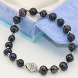 7-8mm Natural Pear Beaded Bracelet Gold Cloisonne Jewelry