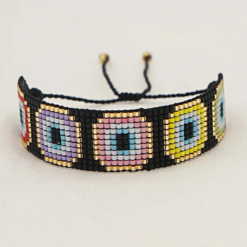 Vintage Devil's Eye Rice Bead Bracelet